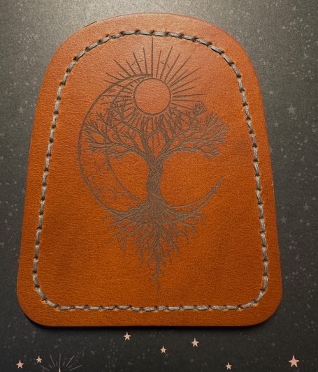 Lederpatch für Motorradtank mit Gravur Lederpatch, Tankschutz mit Gravur