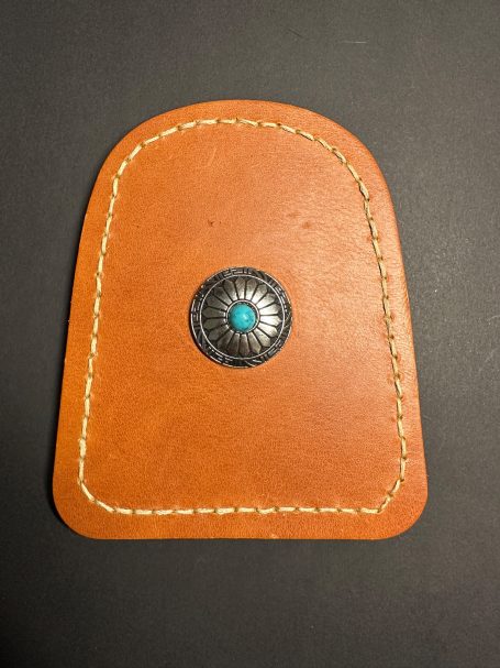 Lederpatch für Motorradtank mit Concho